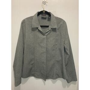 New York & Company City Stretch Womens Blazer XL Gray Polyester